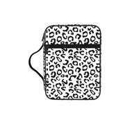 YQxwJL Borsa per matite con stampa leopardata nera con scomparti per penne, borsa cosmetica impermeabile resistente borsa per telefono borsa tote bag borsa a mano
