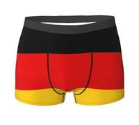 YQxwJL Boxer da uomo con stampa della bandiera tedesca, comodi e morbidi, elastici, pantaloncini da uomo, Nero , XXL
