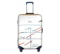 YQxwJL Copertura elastica per valigie da viaggio, con stampa matematica, per valigie da 45-81 cm, bianco, X-Large