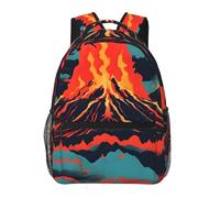 YQxwJL Giapponese Bella Koi Pesce Stampa Laptop Zaino Elegante Libreria Borsa College Daypack Viaggi Affari Borsa Da Lavoro Per Uomini Donne, Vulcano, One Size