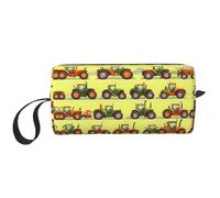 YQxwJL Green Fields Borsa cosmetica da viaggio con stampa a macchina agricola Regali per le donne Borse da trucco portatili per donne Madre Sorella, bianco, Taglia unica