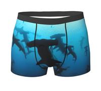 YQxwJL Hammerhead Sharks Print Essentials - Boxer da uomo, comodi e morbidi, elastici, da uomo, Nero , S