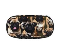 YQxwJL Imagen De Pug-standard stampa grande capacità matita caso colore nero, penne borse matita sacchetto organizzatore per ufficio college