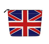YQxwJL La borsa cosmetica della stampa della bandiera inglese, l'organizzatore della borsa di trucco con la chiusura lampo sveglio compone la borsa da toilette di Szie dei sacchetti di viaggio, nero,