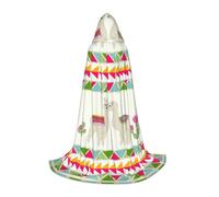 YQxwJL Llama e cactus stampa carnevale a lunghezza intera con cappuccio mantello per adolescenti, mantello lungo caldo costume da strega vampiro strega