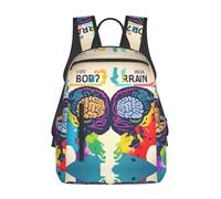 YQxwJL Lodge Bear Deer Stampa Zaino Leggero, Borsa da Viaggio Borsa College, Zaino Laptop per Uomini Donne, Beneficio dell'inferno cerebrale sinistro e destro, One Size, Classico