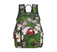 YQxwJL Lodge Bear - Zaino leggero con stampa di cervi, borsa da viaggio per università, zaino per computer portatile per uomo e donna, Coccinella Daisy, Taglia unica