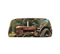 YQxwJL Old Tractor Photoes Farm Print - Astuccio di grande capacità, astuccio con cerniera, astuccio in pelle resistente per ufficio, viaggio, Oro, One Size, Borsa
