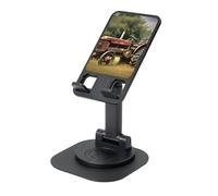 YQxwJL Old Tractor Photoes Farm Print supporto per telefono girevole, supporto per telefono pieghevole regolabile, supporto per telefono cellulare, per ufficio e casa
