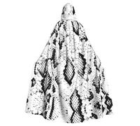 YQxwJL Pelle Di Serpente Stampa In Bianco E Nero Del Capo Delle Donne Con Cappuccio Mantello Cappotto Inverno Caldo Lungo Mantello Cosplay Costumi Masquerade Dress Up