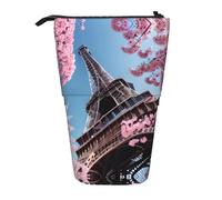 YQxwJL Pittura a olio della Torre Eiffel di Parigi, astuccio telescopico, astuccio per matite in piedi, grazioso astuccio per matite per adulti, Nero , Taglia unica, Stampa alla moda