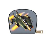 YQxwJL Porta carte di credito con stampa jet fighters, piccolo portafoglio per carte di credito da donna organizer per carte di credito per uomo, bianco, Taglia unica