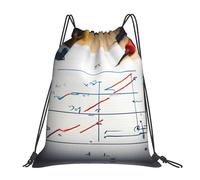 YQxwJL Sacco da nuoto per adulti borsa da palestra con coulisse e stampa formula matematica borsa sportiva impermeabile uomo donna bianco taglia unica bianco One Size, bianco, Taglia unica