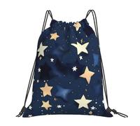 YQxwJL Sacco da nuoto per adulti borsa da palestra con coulisse stampata cielo e stelle impermeabile uomo donna bianco taglia unica compatta bianca taglia unica bianca One Size Compact Compact Compact