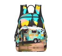 YQxwJL Sushi giapponese stampa nera zaino leggero, borsa da viaggio borsa college, zaino per computer portatile per uomini donne, Mi rendi felice Camper, One Size