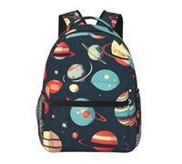 YQxwJL Tahiti Spiaggia Stampa Laptop Zaino Elegante Libreria Borsa College Zaino da Viaggio Business Borsa da Lavoro per Uomini Donne, Pianeta Spazio, One Size, Classico