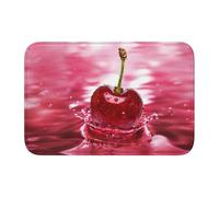 YQxwJL Tappeti per ingresso con stampa di ciliegie rosse, tappetini per interni per tutte le stagioni per tappeti per porta d'ingresso, zerbino antiscivolo per portico patio