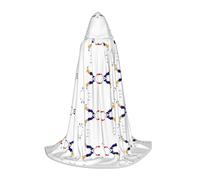 YQxwJL Tci Flag Map Print Carnevale Full-Length Capo con cappuccio per adolescenti, mantello lungo caldo costume strega vampiro strega strega