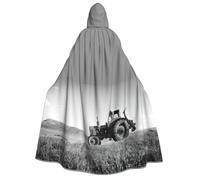 YQxwJL Trattore Agricoltura Tranquil Stampa Completa Lunghezza Cappuccio Veste Mantello Lungo Mantello Cosplay per Natale Carnevale Party Costumi