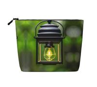 YQxwJL Trousse per cosmetici con stampa di lucciole e lanterne, organizer per trucchi con cerniera, graziosa borsa da viaggio per articoli da toeletta, nero, Taglia unica