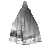 YQxwJL Willow Tree Print mantello da donna con cappuccio mantello cappotto invernale caldo mantello lungo mantello Cosplay costumi mascherata Dress Up