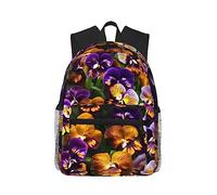Yqxwjl Zaino con stampa viola per donne uomini, borsa per laptop, zaino da viaggio casual leggero, viola del pensiero, taglia unica, Perfezione viola, One Size