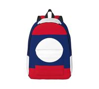 YQxwJL Zaino per laptop in tela con stampa bandiera del Libano, borsa da viaggio casual all'aperto, zaino da diario, zaino da libro per uomini e donne, Bandiera del Laos, S