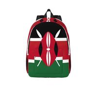 YQxwJL Zaino per laptop in tela con stampa bandiera del Libano, borsa da viaggio casual all'aperto, zaino da diario, zaino da libro per uomini e donne, Bandiera del Kenya, S