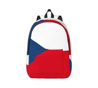 YQxwJL Zaino per laptop in tela con stampa bandiera del Venezuela, borsa da viaggio casual all'aperto, zaino da diario, zaino da libro per uomini e donne, Bandiera della Repubblica Ceca, M