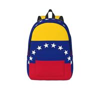 YQxwJL Zaino per laptop in tela con stampa bandiera del Venezuela, borsa da viaggio casual all'aperto, zaino da diario, zaino da libro per uomini e donne, Bandiera del Venezuela, M