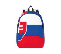 YQxwJL Zaino per laptop in tela con stampa bandiera del Venezuela, borsa da viaggio casual all'aperto, zaino da diario, zaino da libro per uomini e donne, Bandiera della Slovacchia, S