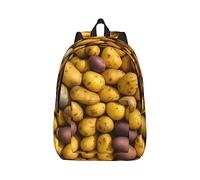 YQxwJL Zaino per laptop in tela con stampa di molti zombie, borsa da viaggio casual all'aperto, zaino da diario, zaino da libro per uomini e donne, Molte patate, S