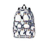 YQxwJL Zaino per laptop in tela con stampa di molti zombie, borsa da viaggio casual all'aperto, zaino da diario, zaino da libro per uomini e donne, Numerosi Sketch Carino Pinguini, S