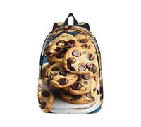 YQxwJL Zaino per laptop in tela con stampa di simboli dell'Inghilterra, borsa da viaggio casual all'aperto, zaino da diario, borsa da libro per uomini e donne, Biscotti Cioccolato Cibo, M