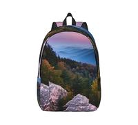 YQxwJL Zaino per laptop in tela con stampa di simboli dell'Inghilterra, borsa da viaggio casual all'aperto, zaino da diario, borsa da libro per uomini e donne, Palla di montagna fumosa canadese, M