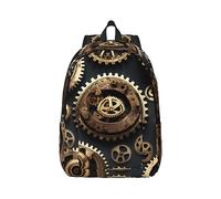 YQxwJL Zaino per laptop in tela con stampa di simboli dell'Inghilterra, borsa da viaggio casual all'aperto, zaino da diario, borsa da libro per uomini e donne, Ingranaggi Steampunk, M