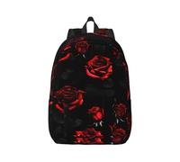 YQxwJL Zaino per laptop in tela con stampa viola da infermiera Zaino da viaggio casual da esterno Zaino per libro per uomo donna, Rose rosse e nere, M