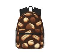 Yqxwjl Zaino rustico con stampa in legno vecchio fienile per donne uomini, borsa per laptop, zaino da viaggio casual leggero, Retro Baseball Marrone, One Size, Zaini