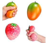 YQYCE 2 squishy fragola e mango, che cambia colore, ideale per ufficio e viaggi, ottima scelta come regalo