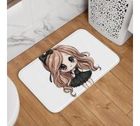 YQZQJEXW Tappetini da bagno tappetini da bagno mandala graziosi tappetini anime Chibi Girl alla moda
