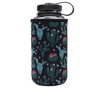 YR Supporto riutilizzabile in neoprene isolante per bottiglia d'acqua Nalgene, bottiglia d'acqua Koozie per Nalgene, custodia per bottiglia d'acqua adatta a Nalgene (Cactus, 907,2 g)