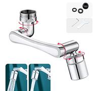YRAKOZIN Prolunga Multifunzionale Girevole a 1440 Gradi, Accessorio Filtro Rubinetto, Aeratore 1080 Con Due Metodi Di Uscita Dell'Acqua Per Cucina Da Bagno (1, Ottone)