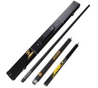 YRCHang 147CM Stecche da Biliardo Fibra di Carbonio, Break/Jump Punta da 13mm Carbonio 1/2 Acero Professional Stecca da Biliardo con Custodia Rigida 19-20 oz