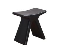 YRCHang Impermeabile Bagno Sgabello Doccia,Sgabello Basso di Plastica Creativo, Comodo Antiscivolo Forte Cambio Scarpe Sedile per Il Soggiorno Camera da Letto Cucina, 43,5×24×41,5cm(Color:Nero)