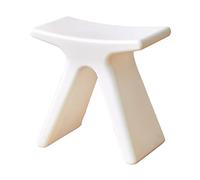 YRCHang Impermeabile Bagno Sgabello Doccia,Sgabello Basso di Plastica Creativo, Comodo Antiscivolo Forte Cambio Scarpe Sedile per Il Soggiorno Camera da Letto Cucina, 43,5×24×41,5cm(Color:Bianco)