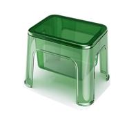 YRCHang Sgabello Doccia Acrilico Trasparente, Sgabello basso con spazio di stoccaggio Impermeabile Sedia per Soggiorno Bagno Comodino Piccoli Spazi Doccia(Color:verde)