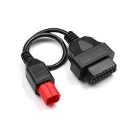 YRDGRG Adattatore Euro5 a 6 pin per moto motorrad diagnostica OBD 6 pin a OBD2 alcuni K-Line e CAN-BusKTM Moto Guzzi Piaggio Vespa ECU cavo adattatore V85TT ISO 19689 (nero rosso, versione aggiornata)
