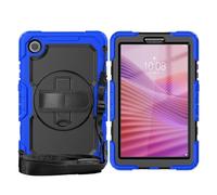 YRDUKJFDJ Borsa e Custodia per Tablet PC for Lenovo Tab One 8.7 inch/K9 TB305FU 2025 Heavy Duty Shockproof TPU Case, Protective Cover W Screen Protector 360° Kickstand+Hand Strap+Shoulder Strap(Mavi)