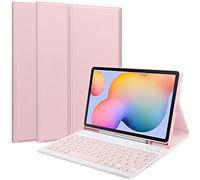 YRDUKJFDJ Borsa e Custodia per Tablet PC for Samsung Galaxy Tab S6 Lite 10.4 inch 2022 (SM-P613/P619) & 2020 (SM-P610/P615) Case with Keyboard,Detachable Wireless Keyboard(Pembe)
