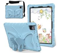 YRDUKJFDJ Borsa e Custodia per Tablet PC Kids Case for iPad Air 11inch (M3 2025 7th/M2 2024 6th), Lightweight Eva Rugged Shockproof Protective Cover with Shoulder Strap Cases Stand Cover(Light Blue)